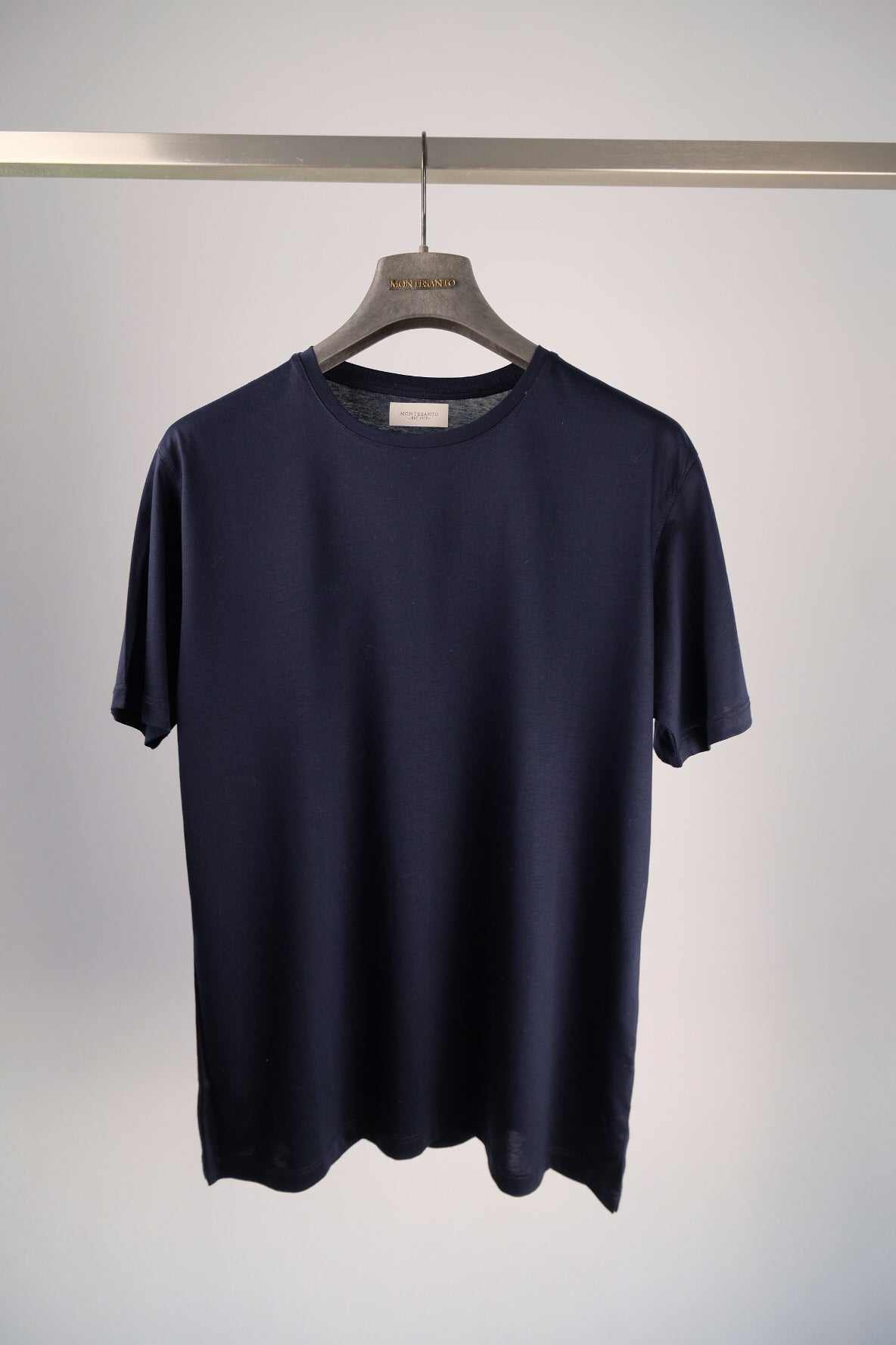 MAGLIA-UOMO-COTONE-BLU-T SHIRT-MADE IN ITALY